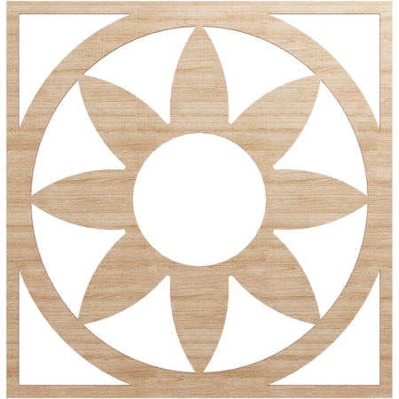 Ekena Millwork Blume Wood Fretwork Pierced Ceiling Medallion, Alder, 28"OD x 9 3/4"ID x 1/4"T CMWP28X28X0250BLAL